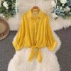 Sheer Shirts for Women Tender Fairycore Button Summer Sun-proof Lightweight Korean Style Slouchy Commuting Temperament Versatile
