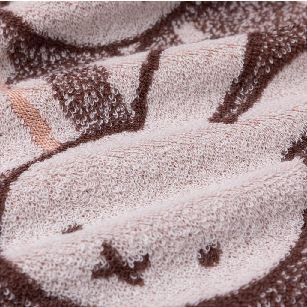Nishikawa Miffy Face Friends Dick Made In XT23138659 Towel, 34x80cm, Washable, 100% Cotton, DB3654, Check, Bruna, Japan, Brown,