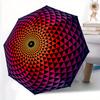 1pc Triangular Pattern Automatic Umbrella - 8-Rib Foldable Design, Outdoor Adventures, and Family Celebrations Y250829095