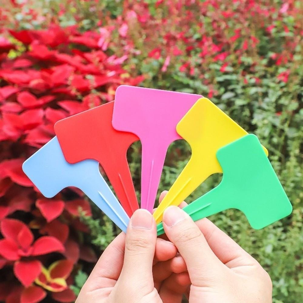100PCS Thickened Stake Tags Waterproof T-type Tags Garden Tools Nursery Garden Plant Tags  Garden