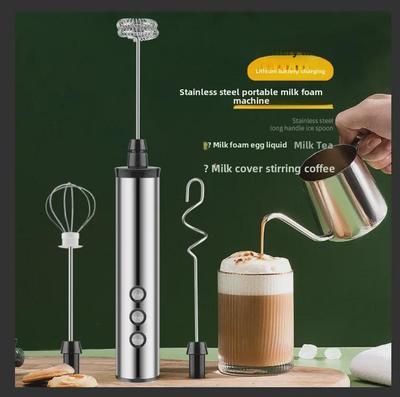 Adjustable Speed Handheld Electric Egg and Milk Beater with Base