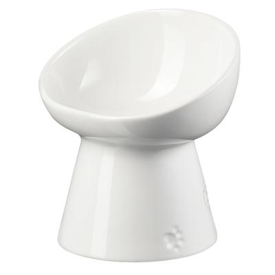 Le Creuset High Stand Pet Deep for Dogs and Japanese Bowl, White, Cats, Stain-resistant, Microwave-safe [Official Product]