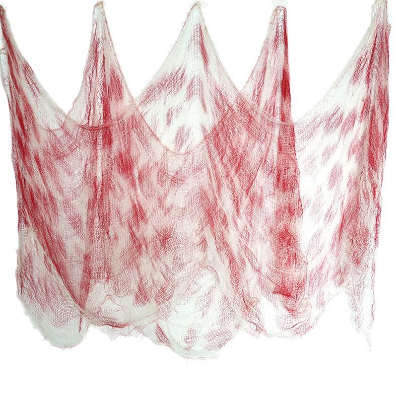 200x76cm Halloween Bloody Gauze Decorations,Halloween Haunted House Party Props