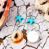 Starfish Dangle Earrings with Conch for Sensitive Ears Handmade Sea Inspired Ear Accessories Earwear for Trendy Women