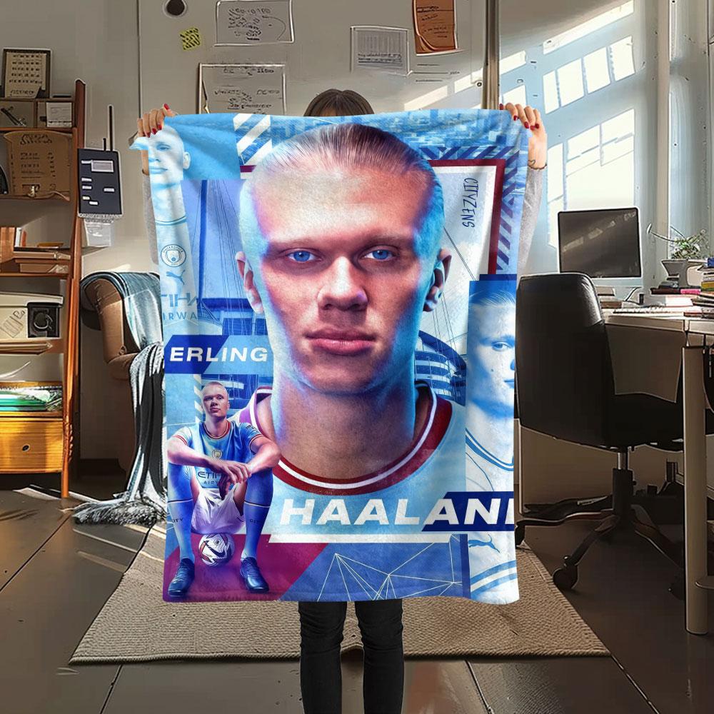 Erling Haaland Koning Deken, Hoge Kwaliteit Comfortabel voor Alle Seizoenen, Woondecoratie, Warmte en Comfort