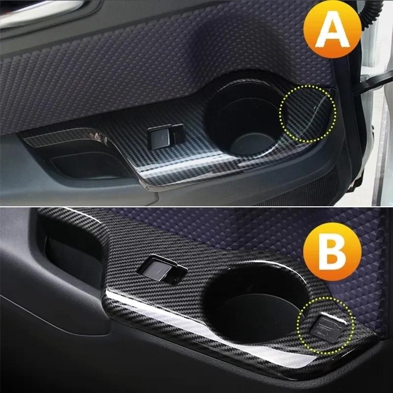 For Toyota Chr C-hr 2016-  Abs Black Front Door Armrest Window Lift Button Switch Cover Glass Control Panle Trim