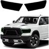 2x Headlights Cover Overlay Vinyl Smoked Black Decals for Dodge RAM 1500 +