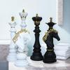 "Luxury Resin Chinese Chess Set: King, Queen, War Horse Pieces & Chessboard"