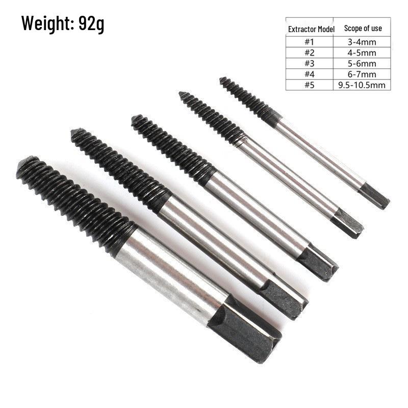 High-Speed Steel Double-Ended Screw & Wire Extractor Set 4341