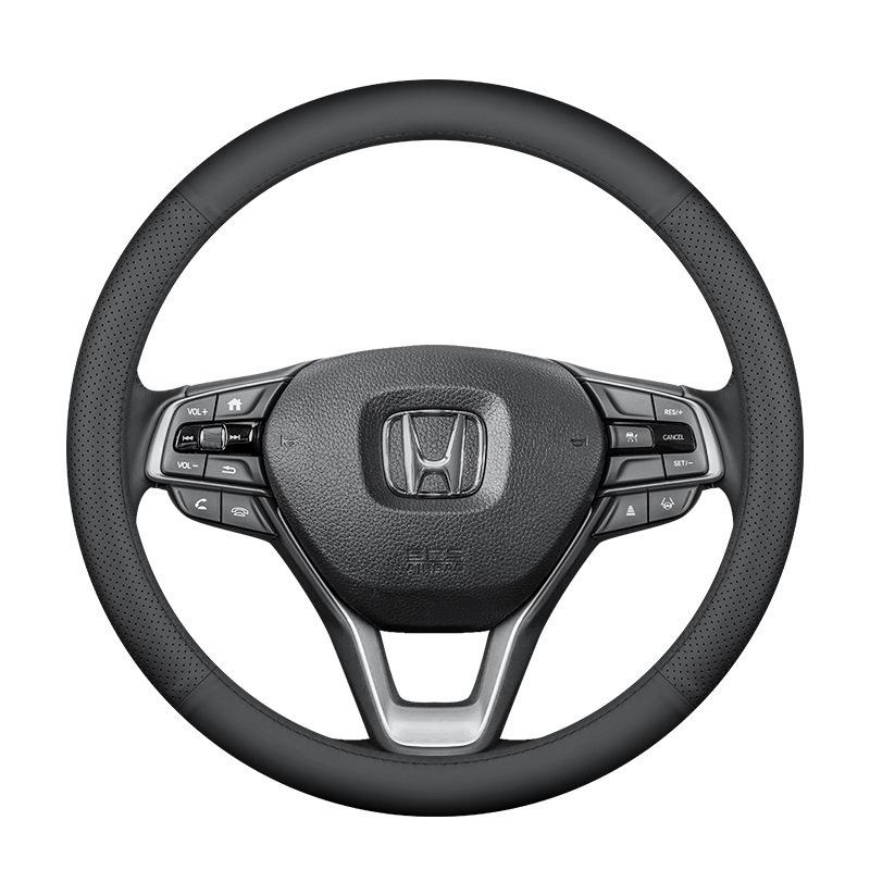 Honda Genuine Leather Steering Wheel Cover: Fits Accord, Civic, CRV, Haoying, Binzhi, XRV, Ultra-thin, Anti-slip.