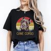 Cane Corso Retro TShirt Gift Cane Corso Dog Mom Unisex Tee Black Navy Dark Heat