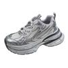 Small platform shoes casual sports shoes women's 2025 spring and autumn new silver inner height increase Paris dad shoes