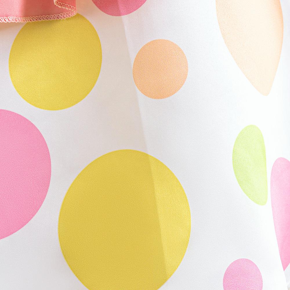 Girls Polka Dot Pleated Dresses Party Princess Dress Girl Sleeveless Clothes Kids Birthday Wedding Formal Costumes Children Wear