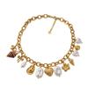 Accessories New European and American Stainless Steel Bow Love Turtle Conch Pendant Necklace Pearl Clavicle Chain