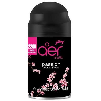 Aer Matic Refill - Automatic Room Fresheners | Passion | 2200 Sprays Guaranteed | Lasts Up To 60 Days (225ml)