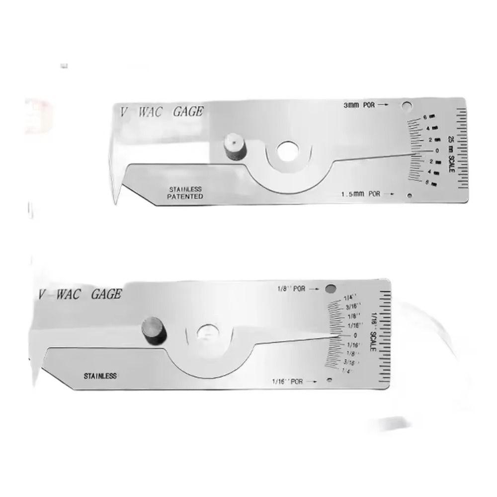 Imperial System Depth Ruler Stainless Steel Fillet Weld Gauge Inspection Gauge  Welder Use