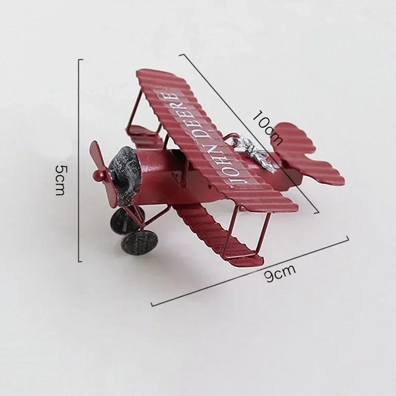

Creative Airplane Models Small Ornaments Retro Home Decor Crafts Wrought Iron Decorations Desktop Decorations Tin Airplanes красный