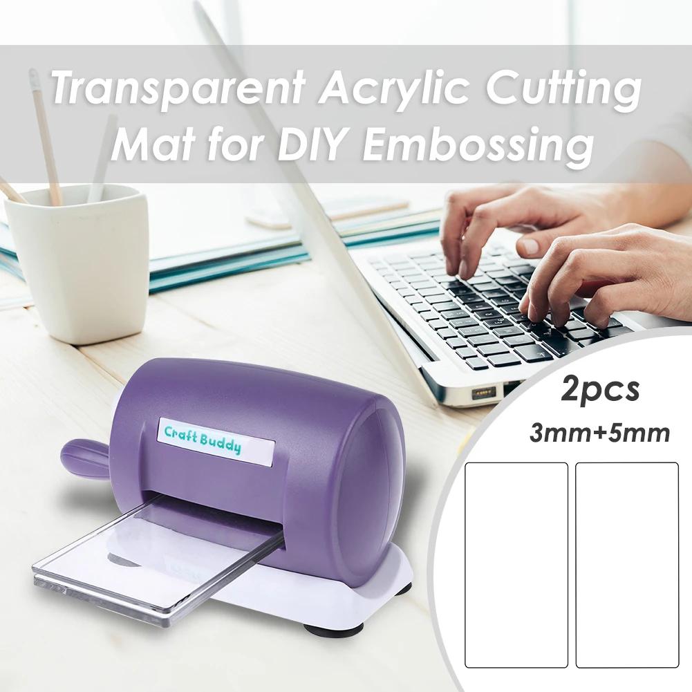 Acrylic Cutting Die Machine Transparent DIY Cutting Machine Gasket Standard Replaceable 2 Sizes for Embossing Cutting Tool