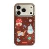 Glue Suitable for 17promax Retro Cartoon Snowman for Iphone16 for Apple 15 Mobile Phone Case Winter Brown 14 for Huawei