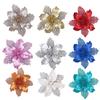 10pcs 11cm Big Artificial Glitter Flower Christmas Tree Pendants Ornament DIY Xmas Party Decoration