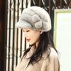 Women's Winter Hat Real Mink Fur Hat Hot Winter Hat Women's Fashion Warm Beret Women's Solid Color Adult Hood