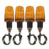 4Pcs Universal Motorcycle Blub Turn Signal Lamp Turning Indicators Light Blinkers Signal Amber Bike Motorcycle Accessories 12V