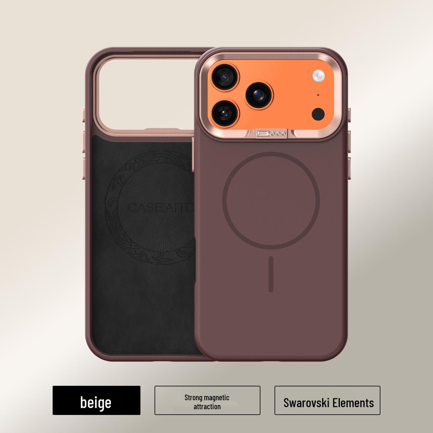 

Solid Color Magnetic iPhone 16/17 Case with Integrated Buttons 16 Pro Max