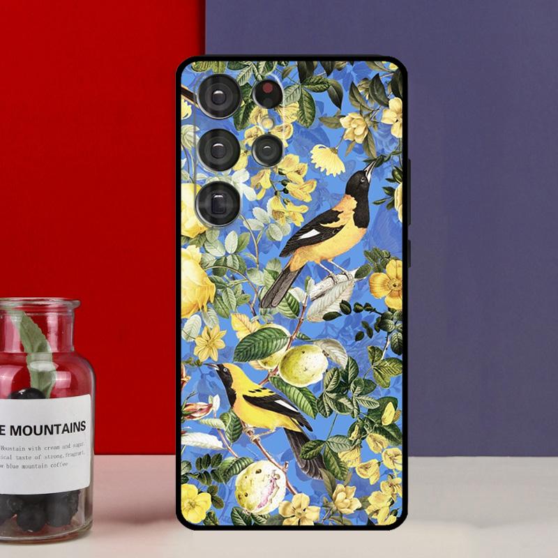 Garden Birds Funda Case For Samsung Galaxy S25 Ultra S9 S10 S20 S21 FE S22 S23 Plus S24 Ultra Phone Cover
