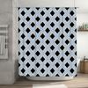 Blue Checkered Shower Curtain Bath Decor for Home Decoration Easy Installation and Washable Fabric Size 72 x 84 Inches