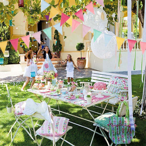 YUANSHOP1 Flag Garland Triangle Flag Set of 2 Banner Camp Flag Birthday Party Decoration Christmas Ornament Grand Camp Deco Flag 4m Length