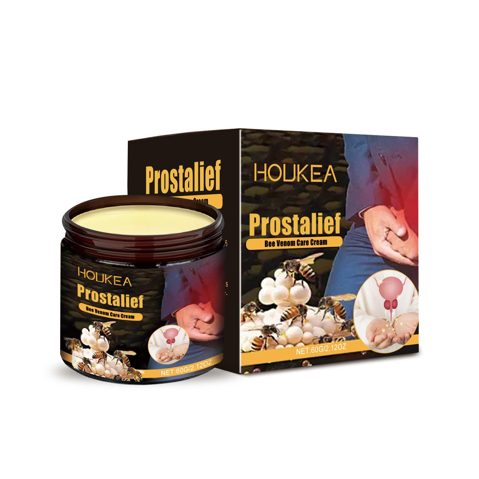 Houkea Bee Venom Men’s Care Cream – Mild Herbal Care Cream for Men’s Body Care and Massage Application