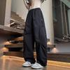 Ji Chao brand overalls men's fat loose and enlarged casual straight charging trousers