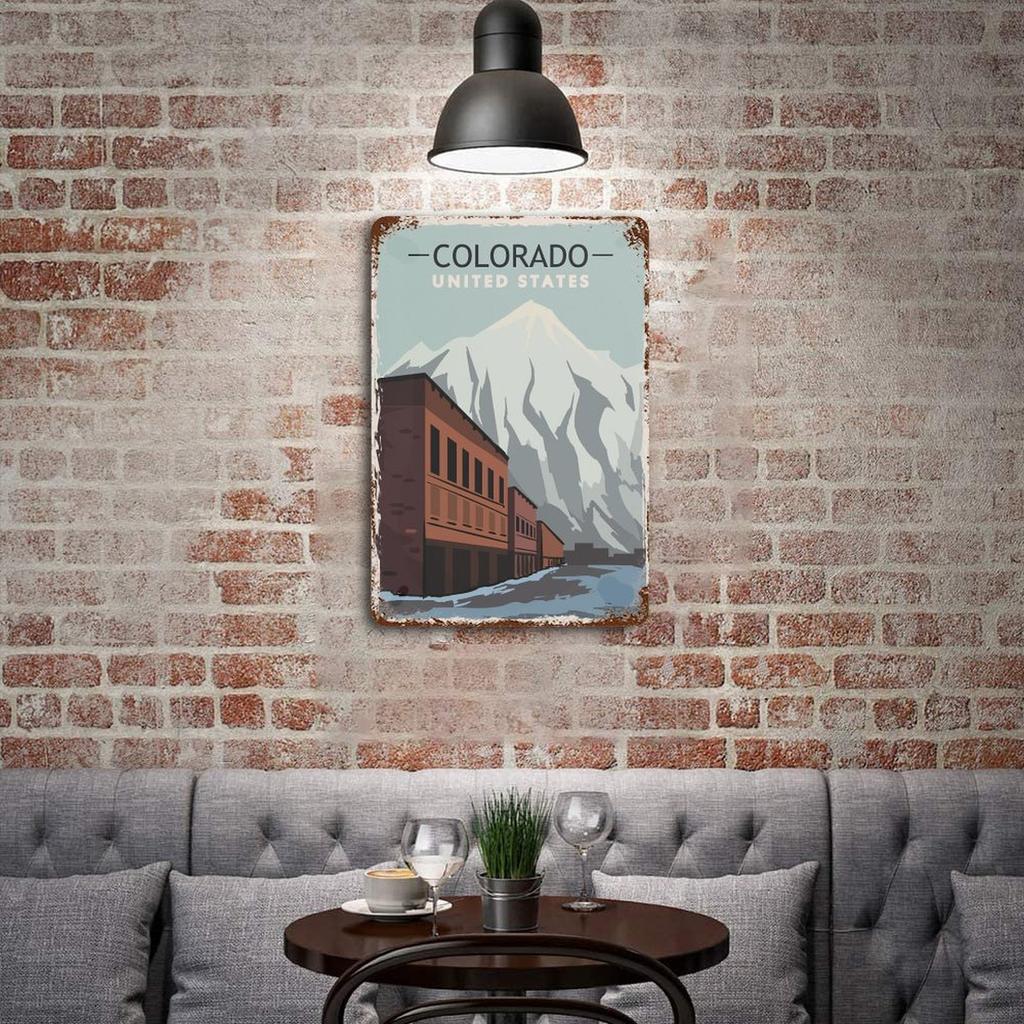 1 Stück Vertikales Retro Gealtertes Metallblechschild 20×30cm, Rustikale Wanddekoration für Bar, Geschäft, Schlafzimmer, Büro oder Café, Klassischer Vintage-Stil