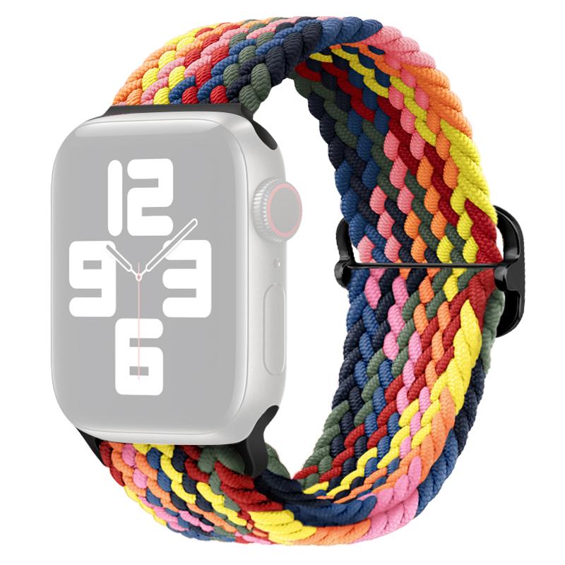 For Apple Watch Series 10 42mm/9 8 7 41mm/SE (2023) SE (2022) SE 6 5 4 40mm/3 2 1 38mm Watch Band Braided Nylon Strap