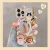 Mirror Phone Case for iPhone 16 11 13 14 for 16 Pro 12 13 15 16 Pro Max for Samsung A15 A16 A35 A55 Cute Cloud Flower Puppy Electroplated Phone Case
