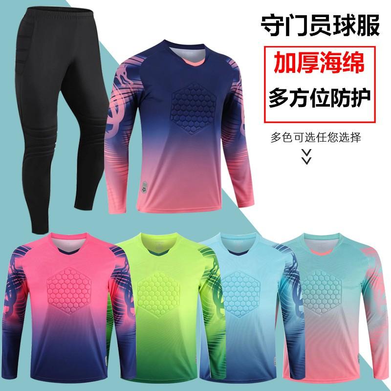 Torwart Fußball Uniform Set Langarm Trikot Hose Erwachsene Kinder Match Set Fußball Torwart Outfit