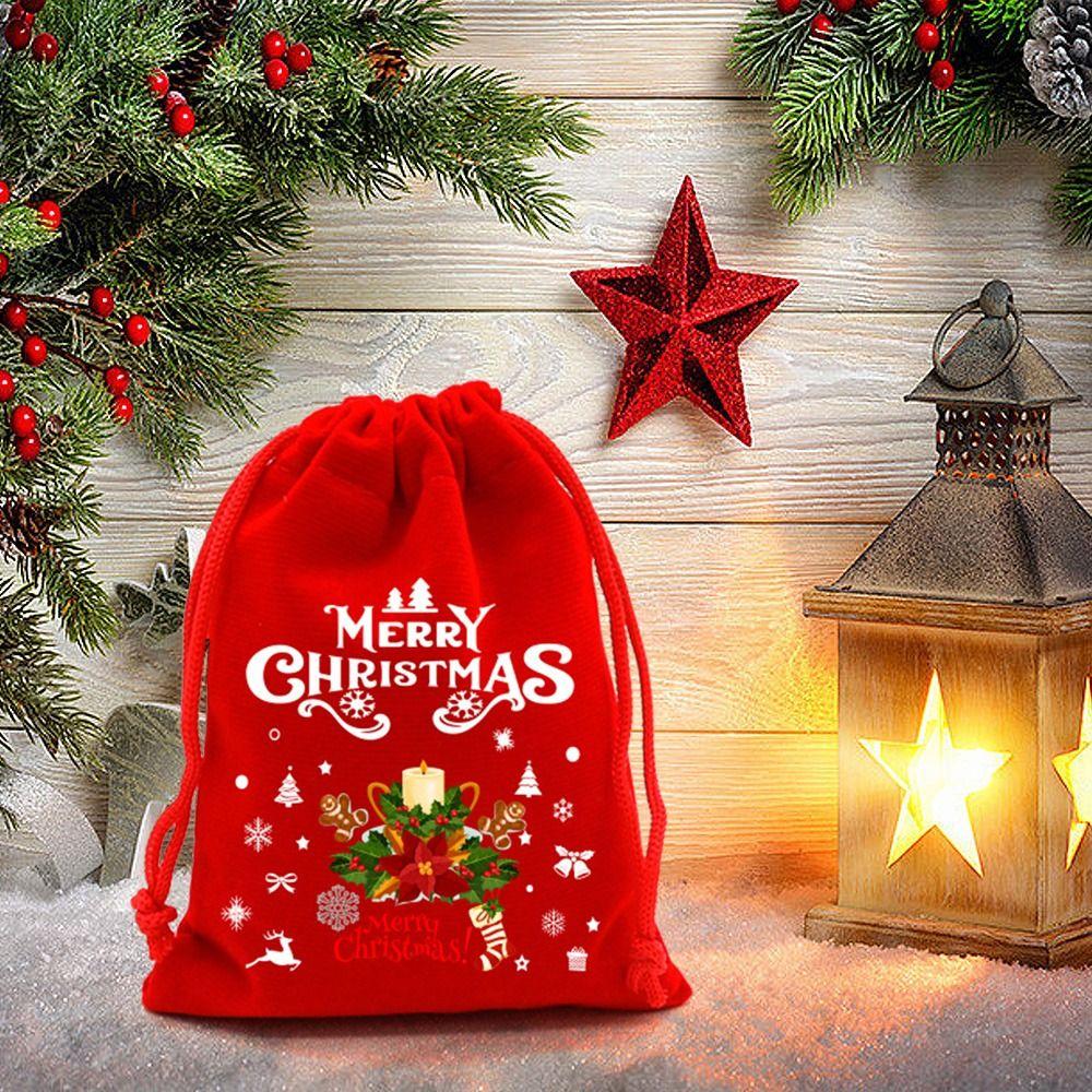 5/10pcs Red Candy Snack Gift Bag Jewelry Packaging Storage Bag  New Year 2024