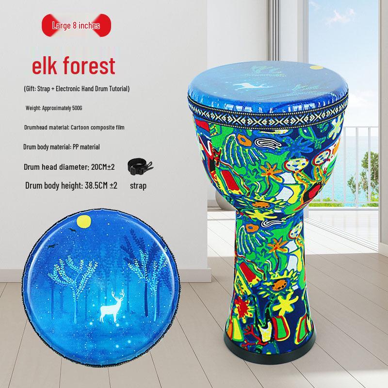 Sheepskin African Hand Drum for All Ages - Beginner To Professional