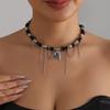 Stylish Layering Pendant Necklace with Dancing Heart Charm and Adjustable Chain Handmade Gift For Women
