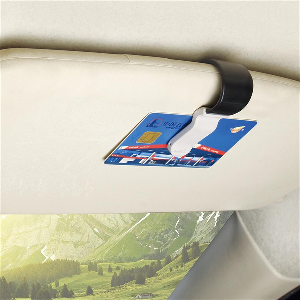 2PCS Car Fixing Clip Multifunctional Universal Tpr Material Mini Car Accessories Sun Visor Card Bill Storage Clip Practical