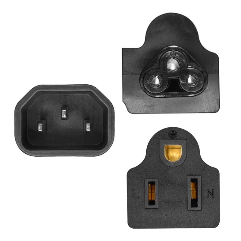 Heavy Duty Flexible Extension Cable C14 to 5-15R Power Cord For Home Office Electronics Computer Power Adapter Cord