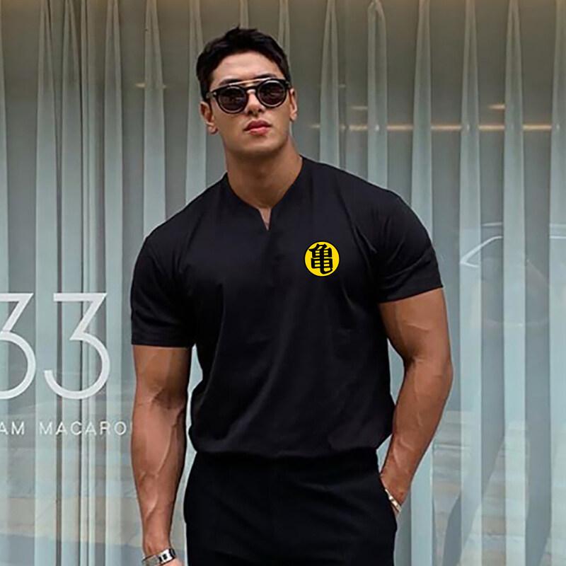Maglietta Uomo Maniche Corte Rrhss: Training E Bodybuilding In Misto Cotone Con Tessuto Elasticizzato