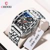 Stainless Steel Watch Case CHENXI Men Skeleton Japan Movement Watches Men's Bracelet Automatic Mechanical Male Wrist Watch
