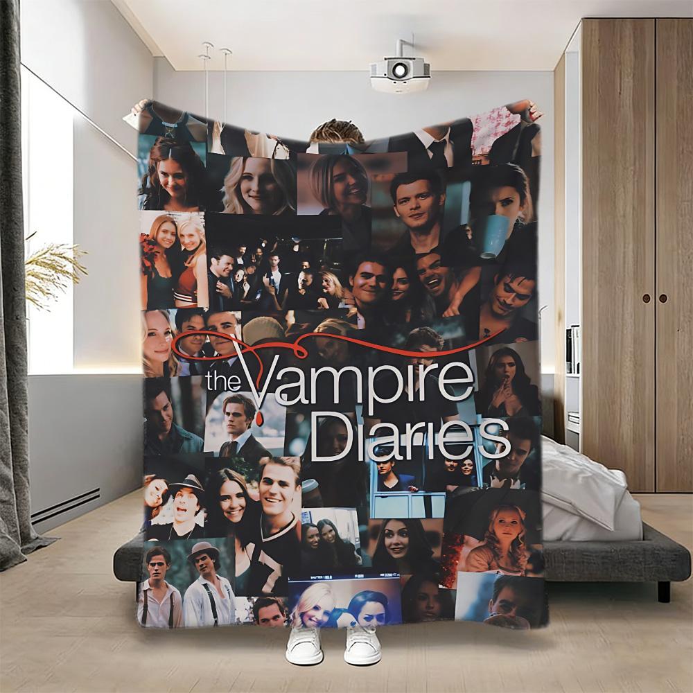 Printed Blanket Picnic Blankets Warm Blanket Soft and Comfortable Blanket Home Travel The V-Vampires D-Diaries Birthday Gift