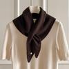 Knitted Scarf Women  Wool Winter Warm Scarves Bright Solid Color Design Thickened Shawl Soft Triangle Pure Wool Neck