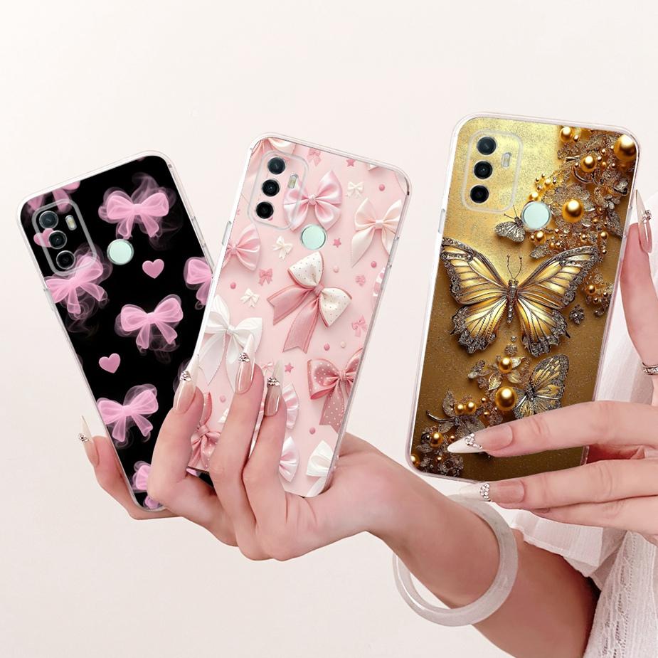 For Oppo A33 2020 Case Oppo A53 CPH2127 Stylish Butterfly Painted Cover Soft Slim Phone Case For Oppo A53s A 53 OppoA53 s Fundas