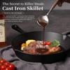 1Pcs Cast Iron Skillets Non Stick Frying Pans Griddle Egg Pan Round Suitable for Indoor Outdoor Stove Grill Kitchen Utensils