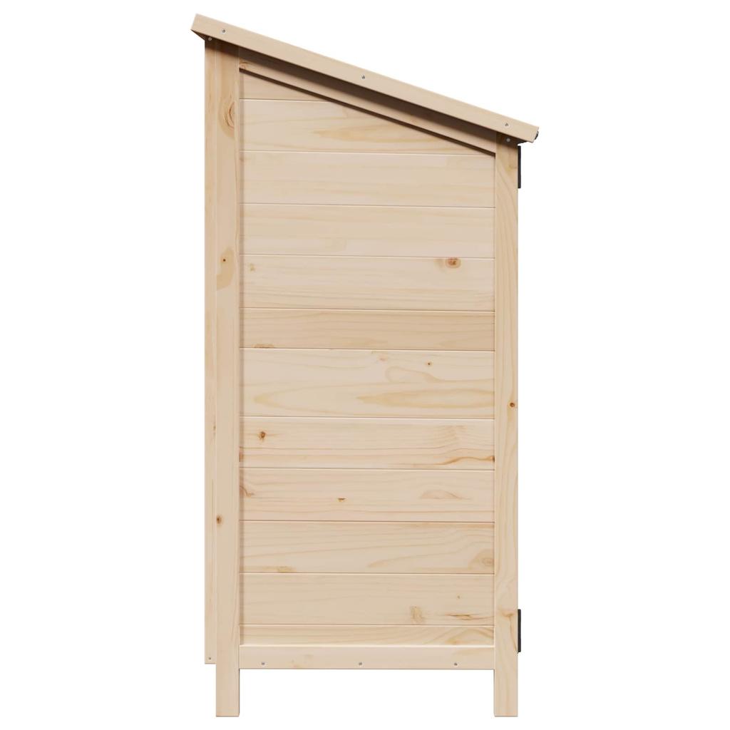 Garden Shed Natural 59 x 56 x 113.5 cm Solid Spruce Wood