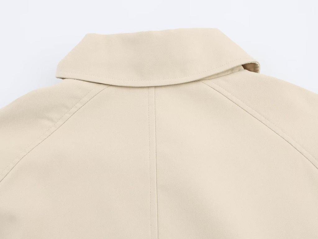 2025 Spring Women's European & American Style Trench Coat - Versatile Short & Long Sleeve Options
