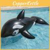 Giant Whale Water Fun Park Inflatable Floater Wholesale Adult Ride-on Inflatable Float Black Pvc 193*119cm
